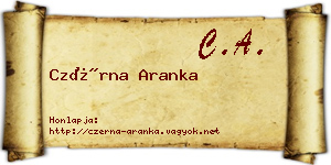 Czérna Aranka névjegykártya