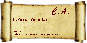 Czérna Aranka névjegykártya