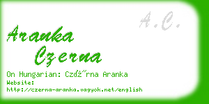 aranka czerna business card